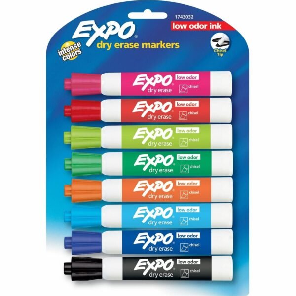 Expo Dry Erase Markers Chisel Marker Point - Assorted Ink - 8 / Pack (2198615)