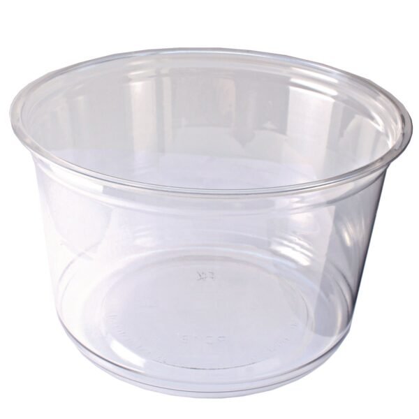 Fabri-Kal Recycleware Round Deli Container, 16 oz, 4.6" Diameter x 3" h, Clear, Plastic, 500/Carton (RD16)