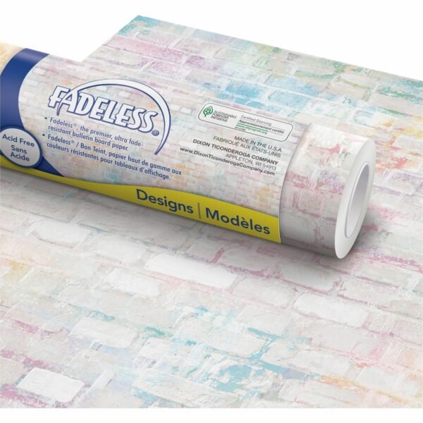 Fadeless Bulletin Board Paper Rolls Art, Classroom, School, Home, Office, Decoration, Door, File Cabinet - 48" Width x 50 ft Length - 1 Roll - Graffiti Wall - Paper (P0057475)