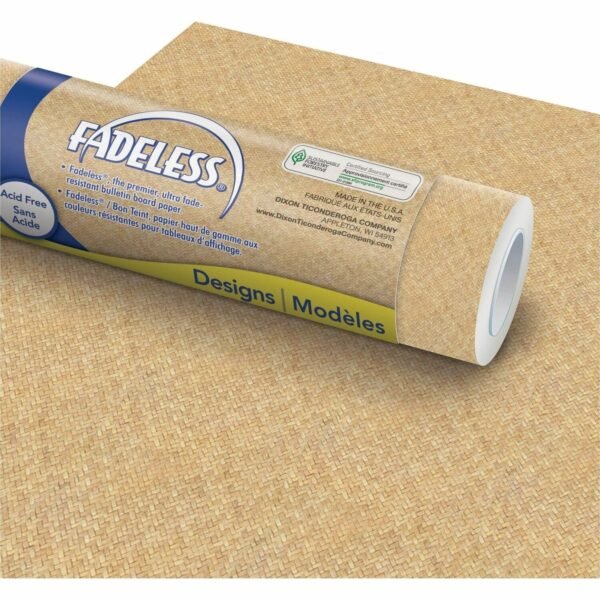 Fadeless Bulletin Board Paper Rolls Art Project, Craft Project, School, Home, Office Project - 48" Width x 50 ft Length - 50 lb Basis Weight - Brown - 1 Roll (P57095)