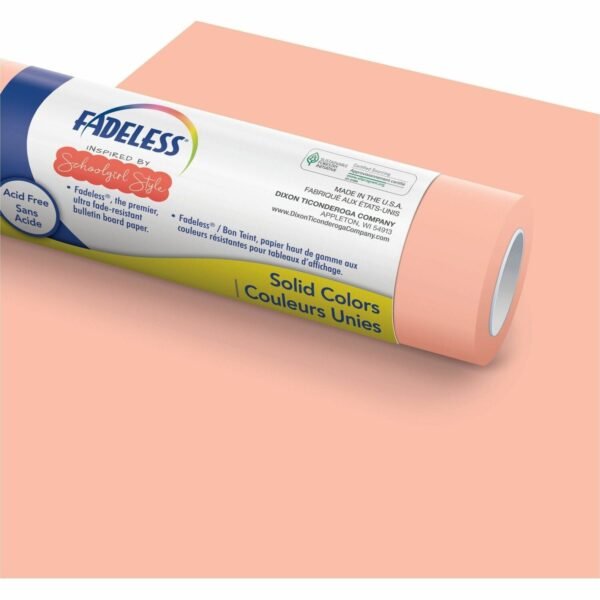 Fadeless Bulletin Board Paper Rolls Bulletin Board, Classroom, Art - 48" Width x 50 ft Length - 50 lb Basis Weight - Coral Sugar - 1 Roll (P0040015)