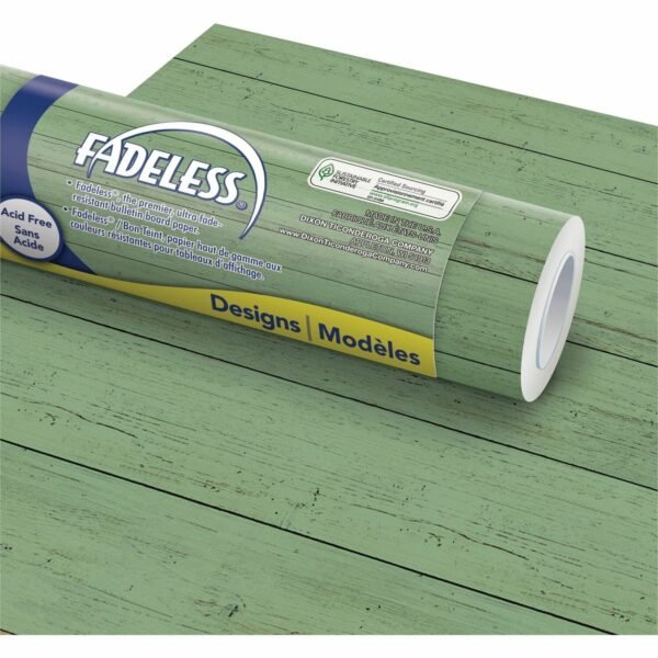 Fadeless Designs Paper Roll Art Project, Craft Project, Classroom, Display, Table Skirting, Decoration, Bulletin Board - 48" Width x 50" Length - Green - 1 Roll (P57075)