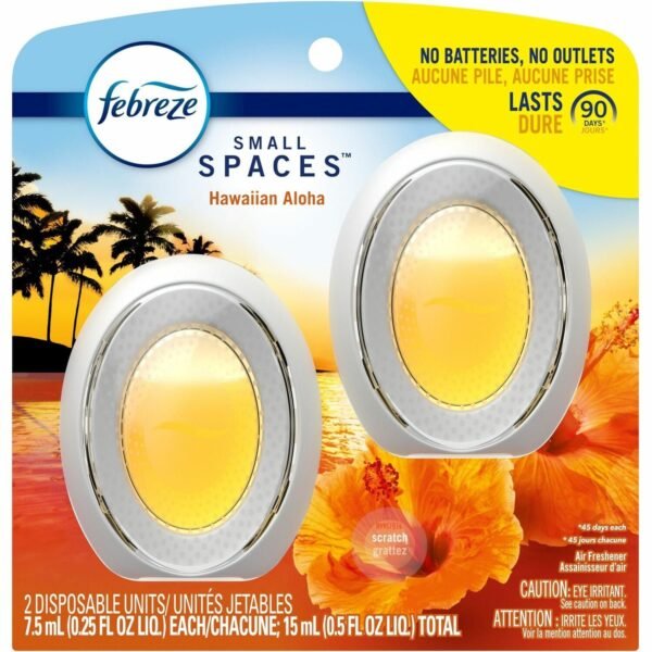 Febreze Hawaiian Small Spaces Liquid - 25 fl oz (0.8 quart) - Hawaiian Aloha - 45 Day - 2 / Pack (55879)
