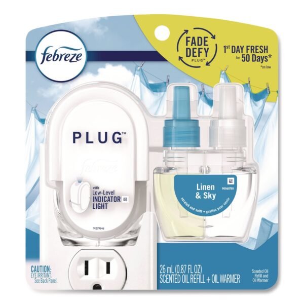 Febreze PLUG Air Freshener Warmer Start Kit, Clear/White (90121)