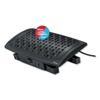 Fellowes Climate Control Footrest, 16.5w x 10d x 5.5, 6.5h, Black (8030901)