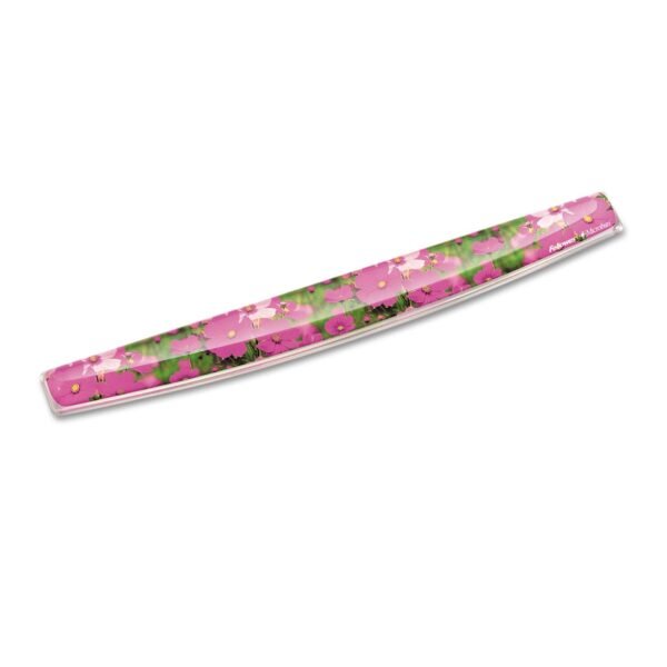 Fellowes Photo Gel Keyboard Wrist Rest with Microban Protection, 18.56 x 2.31, Pink Flowers Design (9179101)