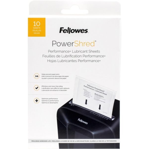 Fellowes Powershred Performance+ Lubricant Sheets Dust Retention - White (4015501)