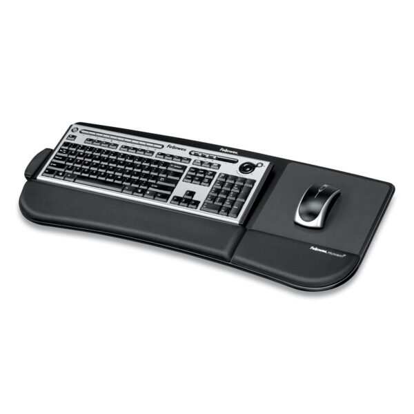 Fellowes Tilt 'n Slide Keyboard Manager, 19.5w x 11.88d, Black (8060101)