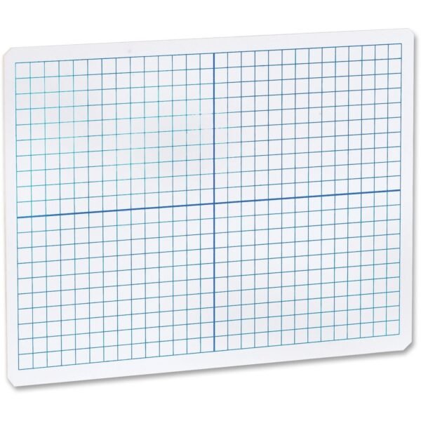 Flipside Products Flipside Grid Side/Plain Side Dry Erase Lap Board 12" (1 ft) Width x 9" (0.8 ft) Height - White Surface - Rectangle - Portable - 1 Each (11000)