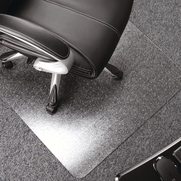 Floortex Cleartex Ultimat Polycarbonate Chair Mat for Low/Medium Pile Carpet, 48 x 53, Clear (ER1113423ER)