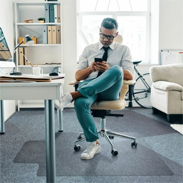 Floortex Polycarbonate Lipped Chair Mat for Carpets up to 1/2" - 35" x 47" 47" Length x 35" Width x 0.085" Depth x 0.085" Thickness - Lip Size 20" Length x 10" Width - Lipped -...