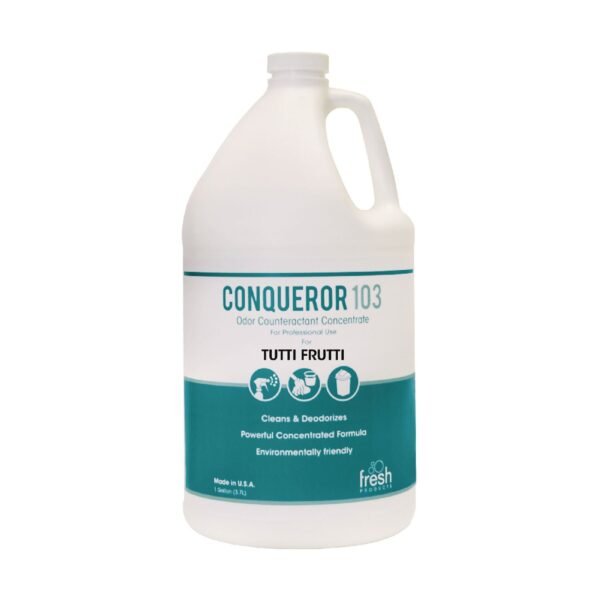 Fresh Products Conqueror 103 Odor Counteractant Concentrate, Tutti-Frutti, 1 gal Bottle, 4/Carton (1WBTU)