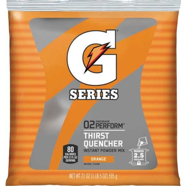 Gatorade Orange Thirst Quencher Powder Mix Powder - 1.31 lb - 2.50 gal Maximum Yield - Orange - 32 / Carton (03970CT)