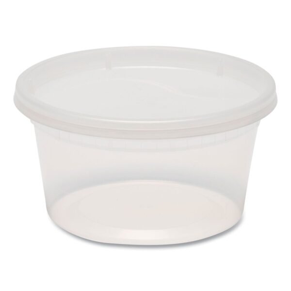 GEN Plastic Deli Container with Lid, 12 oz, Clear, Plastic, 240/Carton (GENDELI12OZ)