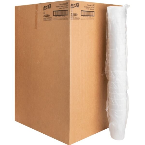 Genuine Joe 20 oz Foam Cups 20 fl oz - White - Styrofoam - Hot Drink, Cold Drink - 500 / Carton (GJO25250)