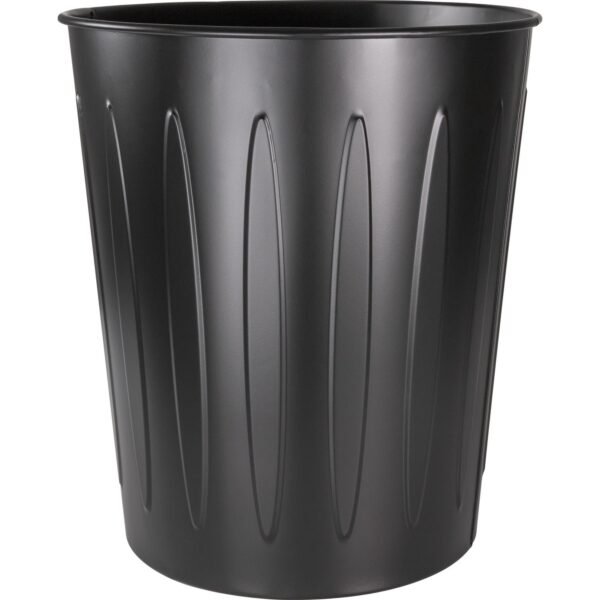 Genuine Joe 6-gallon Fire-safe Trash Can 6 gal Capacity - Fire-Safe, Sturdy - 14" Height x 13" Diameter - Metal, Steel - Black - 1 Each (GJO58897)
