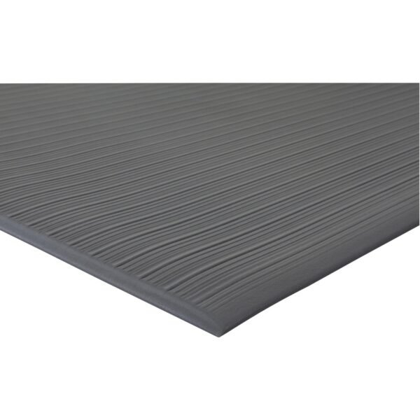Genuine Joe Air Step Anti-Fatigue Mat Warehouse - 60" Length x 36" Width x 0.375" Thickness - Vinyl, Vinyl Foam - Black - 1 Each (GJO53351)