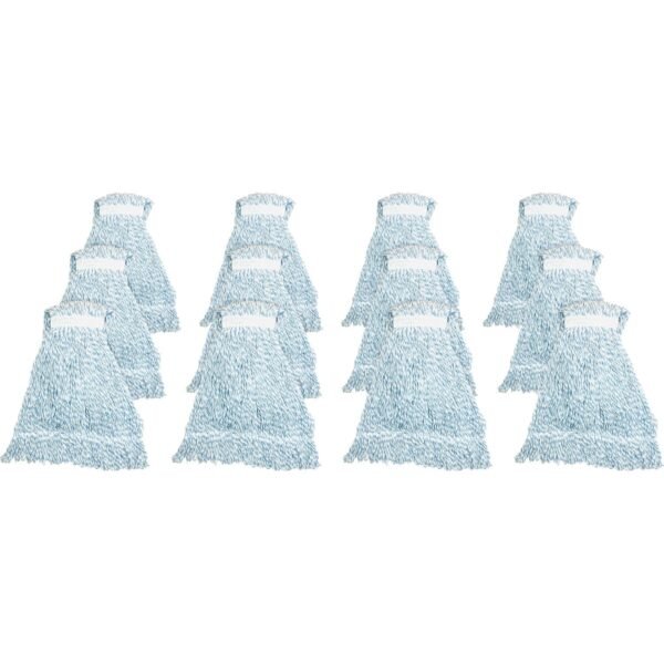 Genuine Joe Blue Stripes Hygrade Mophead Rayon - Blue, White - 12 / Carton (GJOLBW1BCT)