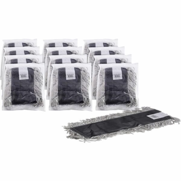 Genuine Joe Disposable Dust Mop Refill 18" Width x 5" Depth - Disposable, Looped Ends, Fray Resistant, 4-ply, Absorbent, Quick Drying, Durable, 4-ply Yarn - Cotton, Synthetic -...