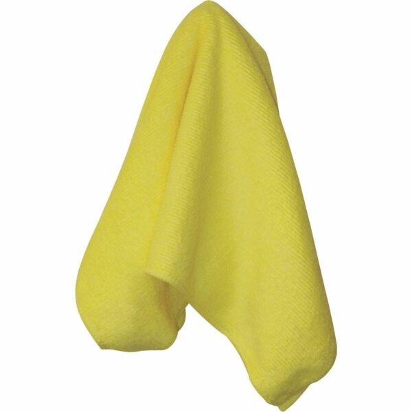 Genuine Joe General-purpose Microfiber Cloth For General Purpose - Cloth - 16" Length x 16" Width - Durable - Yellow - 12 / Bag (GJO85106)