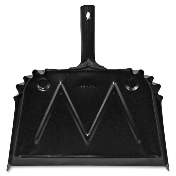 Genuine Joe Heavy-Duty Metal Dustpan 16" Wide - Steel - Black - 1 Each (GJO85151)
