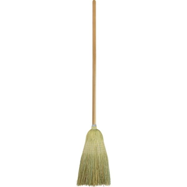 Genuine Joe Janitor Lobby Blend Broom 11" Fiber Bristle - 56" Handle Length - Wood Handle - 1 Each (GJO58563)