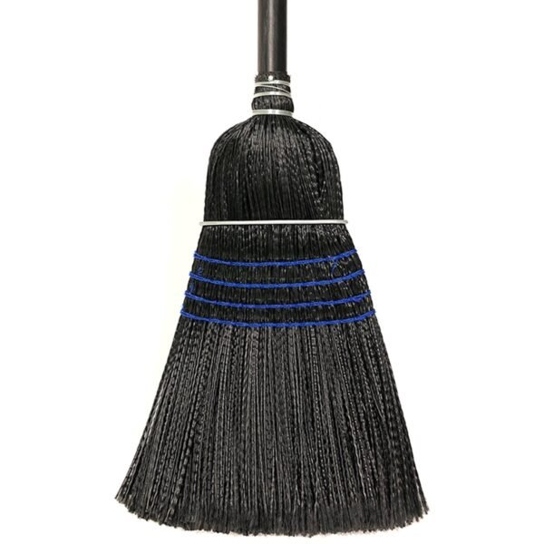 Genuine Joe Lobby-Style Broom 39" Overall Length x 0.9" Overall Diameter - Black Gloss Wood Handle - Black - 12 / Carton (GJO18412)