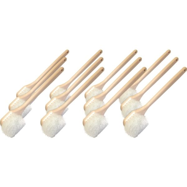 Genuine Joe Nylon Utility Brush Nylon Bristle - 20" Handle Length - 12 / Carton - White (GJO98216CT)