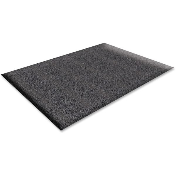 Genuine Joe Soft Step Vinyl Anti-Fatigue Mats Warehouse - 36" Length x 24" Width x 0.375" Thickness - Vinyl - Black - 1 Each (GJO70370)