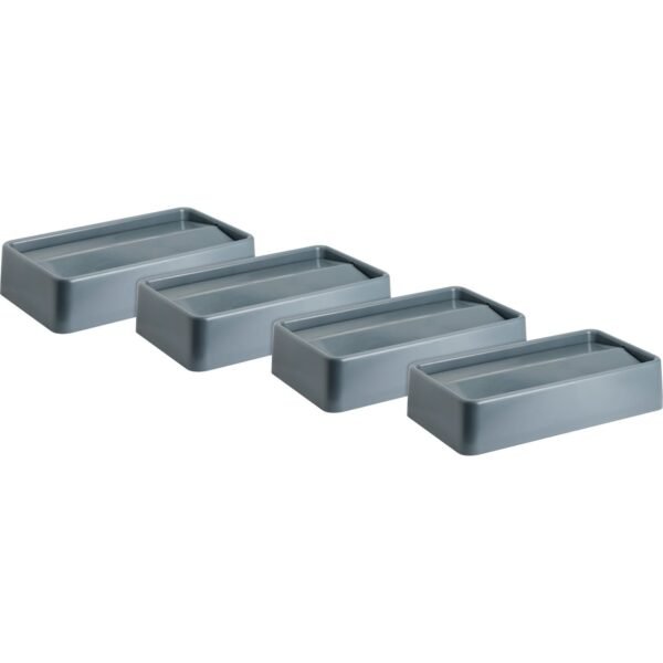 Genuine Joe Space-saving Container Swing Lid Rectangular - Gray - 4 / Carton (GJO02343CT)
