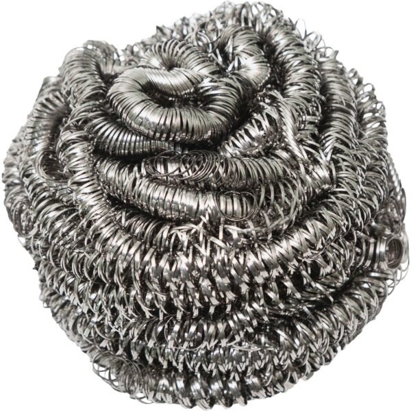 Genuine Joe Stainless Steel Scrubber 3" Overall Diameter - 12 / Box (GJO00059)