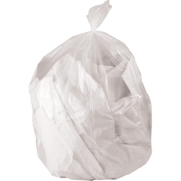 Genuine Joe Strong Economical Trash Bags 45 gal Capacity - 48" Length x 40" Width x 0.51 mil (13 Micron) Thickness - Clear - Resin - Waste Disposal - 250 / Carton (GJO02856)