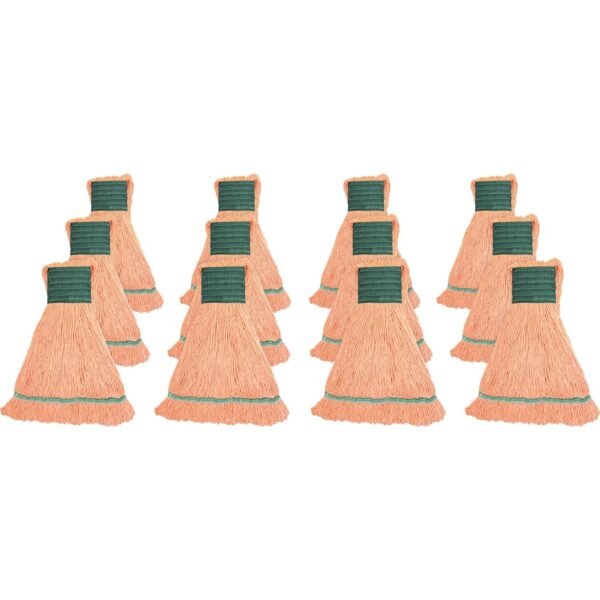 Genuine Joe Synthetic Blend Medium Mophead Rayon, Cotton - Orange - 12 / Carton (GJOMOR5BCT)