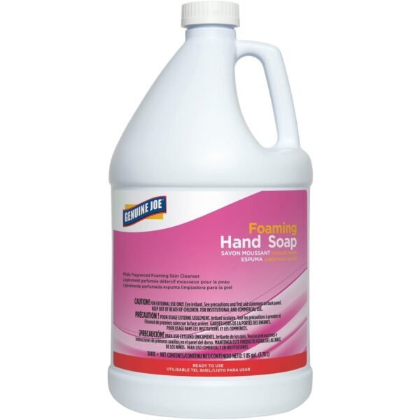 Genuine Joe Ultra Mild Foaming Skin Cleanser Fresh Scent - 1 gal - Hand, Skin - Moisturizing - Pink - Non-drying, Non-irritating - 1 Each (GJO18418)