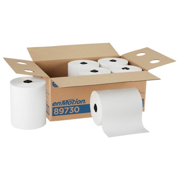Georgia Pacific Professional enMotion Flex Paper Towel Roll, 1-Ply, 8.2" x 550 ft, White, Recycled Paper, 6 Rolls/Carton (89730)