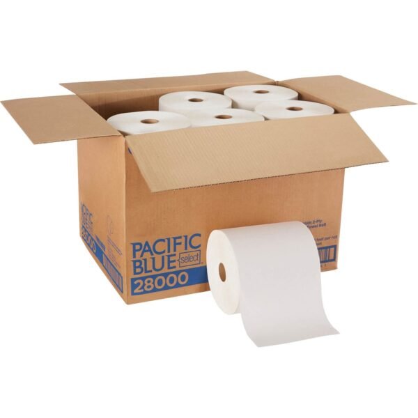 Georgia Pacific Professional Pacific Blue Select Premium Nonperf Paper Towels, 2-Ply, 7.88 x 350 ft, White, 12 Rolls/Carton (28000)