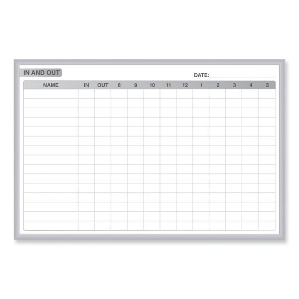 Ghent In/Out Magnetic Whiteboard, 72.5 x 48.5, White/Gray Surface, Satin Aluminum Frame (GRPM301E46)