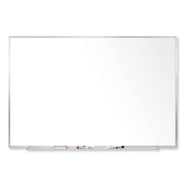 Ghent Magnetic Porcelain Whiteboard with Satin Aluminum Frame, 60.5 x 48.5, White Surface (M1454)