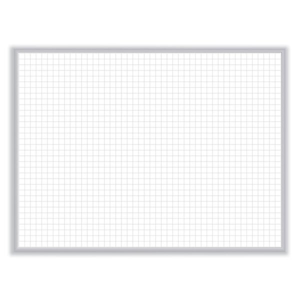 Ghent Non-Magnetic Whiteboard with Aluminum Frame, 120.63 x 48.63, White Surface, Satin Aluminum Frame (M24104)