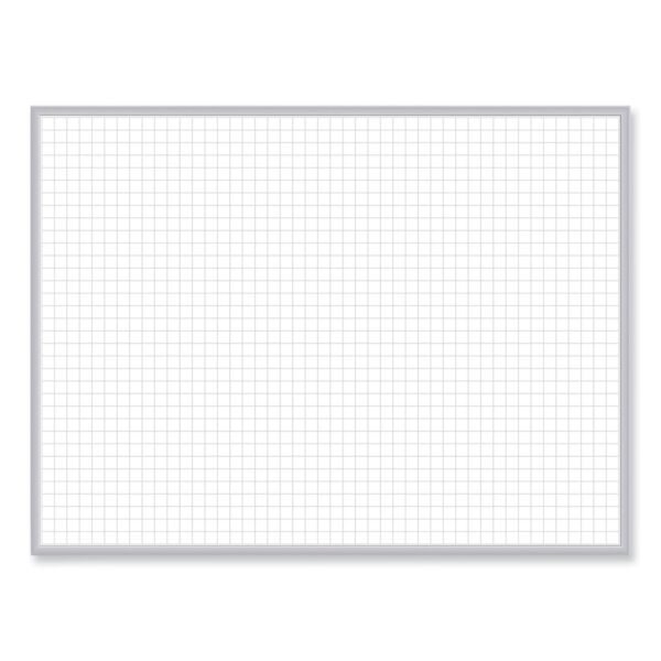 Ghent Non-Magnetic Whiteboard with Aluminum Frame, 48 x 35.81, White Surface, Satin Aluminum Frame (M2341)