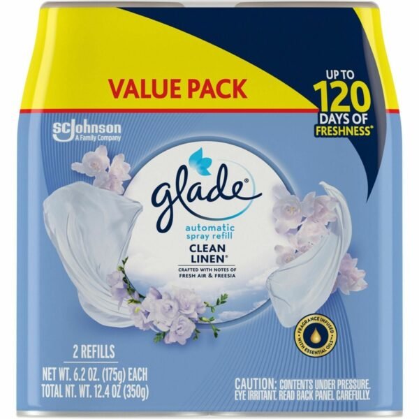 Glade Automatic Spray Refill Value Pack 12.4 fl oz (0.4 quart) - 70 Day - Long Lasting - 2/Pack - 3 / Carton (375366CT)