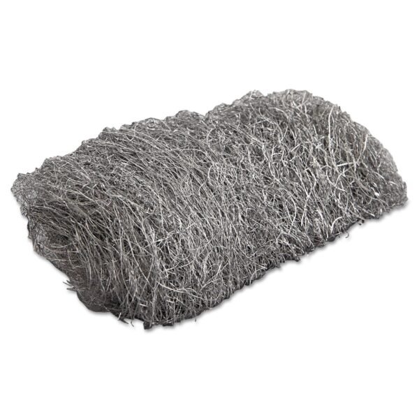 GMT Industrial-Quality Steel Wool Hand Pads, #3 Medium, Steel Gray, 16 Pads/Sleeve, 12 Sleeves/Carton (117006)