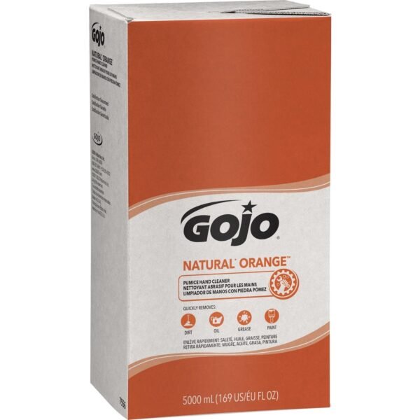 Gojo® Natural Orange Pumice Hand Cleaner Citrus Scent - 1.32 gal - Oil Remover, Dirt Remover, Grease Remover, Soil Remover - Hand - White - Fast Acting - 1 Each (755602)