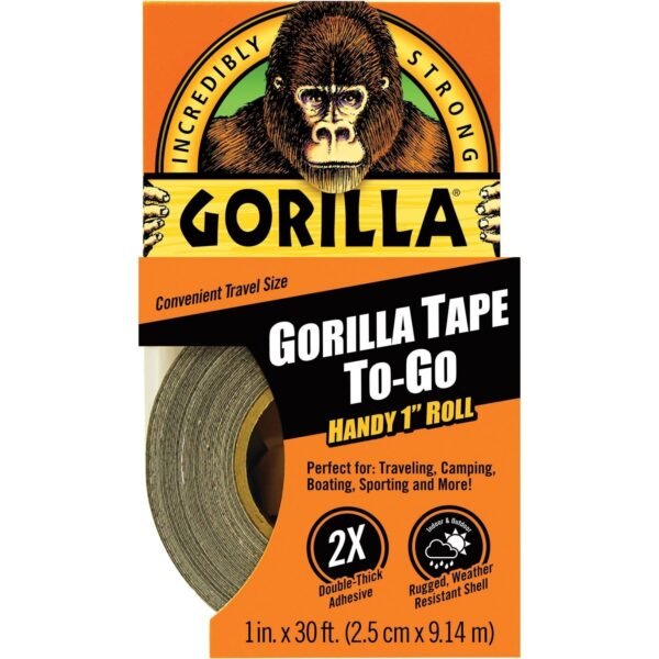 Gorilla Glue Gorilla Tape To-Go 10 yd Length x 1" Width - Black - 1 Each (6100109)