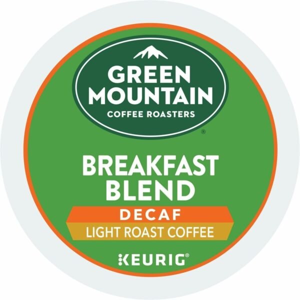 Green Mountain Coffee Roasters® K-Cup Breakfast Blend Decaf Coffee Compatible with Keurig Brewer - Light - K-Cup - Decaffeinated - 24/Box - 4 / Carton (7522CT)