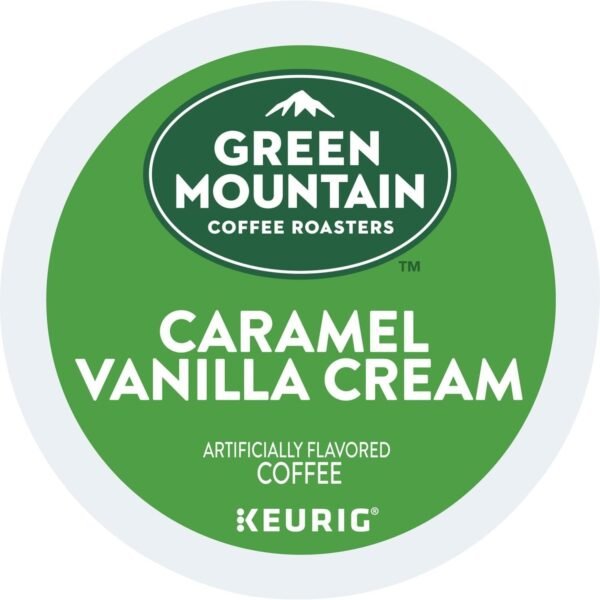 Green Mountain Coffee Roasters® K-Cup Caramel Vanilla Cream Coffee Compatible with Keurig Brewer - Regular - Light - K-Cup - 24/Box - 4 / Carton (6700CT)