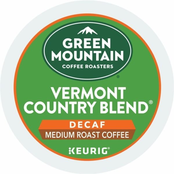 Green Mountain Coffee Roasters® K-Cup Vermont Country Blend Decaf Coffee Compatible with Keurig Brewer - Medium - K-Cup - Decaffeinated - 24/Box - 4 / Carton (7602CT)