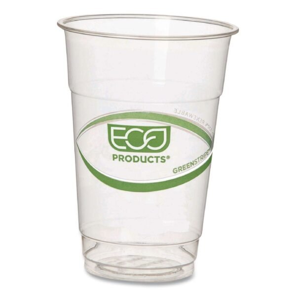 Greenstripe Pla Cold Cups, 10 Oz, Clear, 1,000/carton