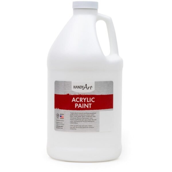 Handy Art Acrylic Paint Titanium White - 2 quart - Washable - 1 Each (102000)