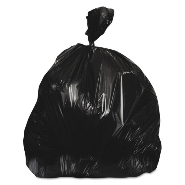 Heritage High-Density Waste Can Liners, 33 gal, 22 mic, 33" x 40", Black, 25 Bags/Roll, 10 Rolls/Carton (Z6640WKR01)